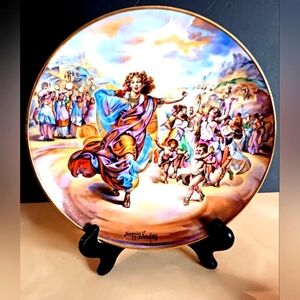 VINTAGE - Miriam's Song of Thanksgiving Plate #5 of The Promised Land Series